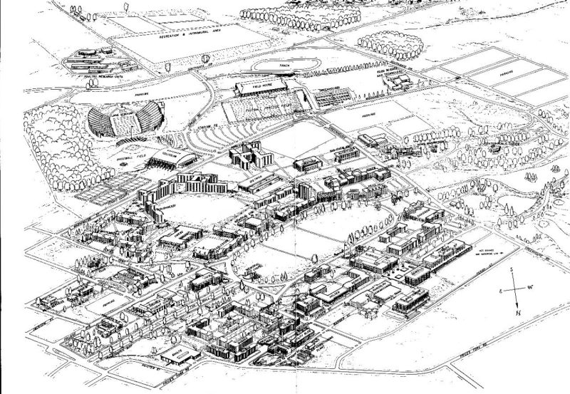 Map of Virginia Tech campus from 1974